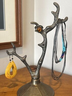 Branched Jewelry Tree Stand in Antique Bronze